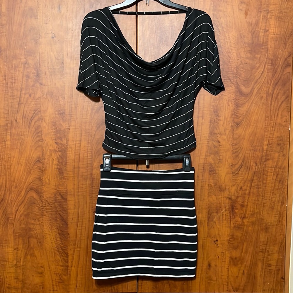 Top and mini skirt